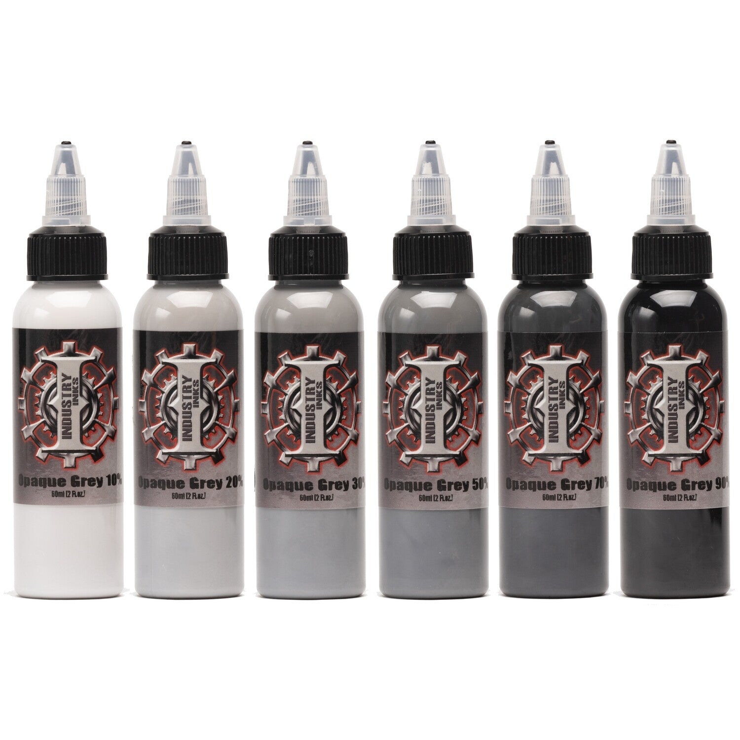 Industry Ink Opaque Grey Set Tattoo Ink Mithra Tattoo Supplies Canada