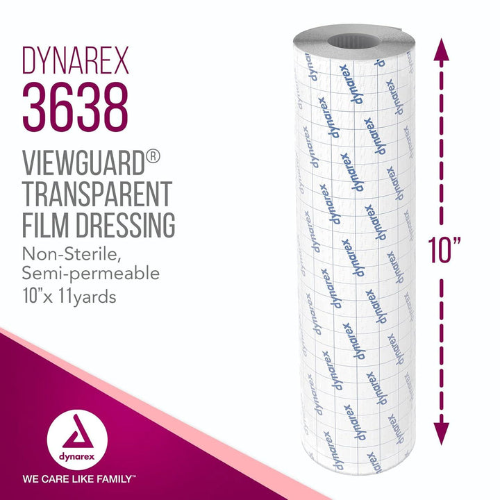 Dynarex - View Guard Transparent Film Dressing Roll Derm - Station Prep. & Barriers - Mithra Tattoo Supplies Canada