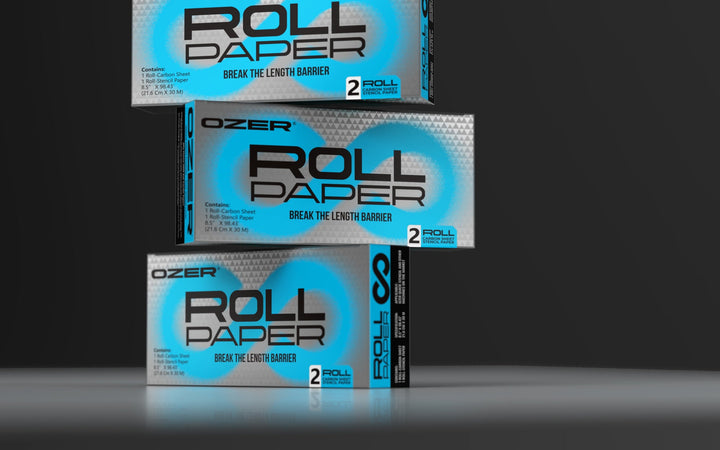 Ozer Thermal Printer Tattoo Stencil Paper 2 Roll - Station Prep. & Barriers - Mithra Tattoo Supplies Canada