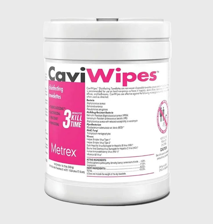CaviWipes CaviCide Surface Disinfectant Wipes - Station Prep. & Barriers - Mithra Tattoo Supplies Canada