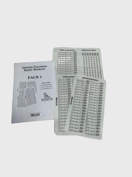 Stiletto Precision Sticker Ruler Pack - Disposable Piercing Tools - Mithra Tattoo Supplies Canada