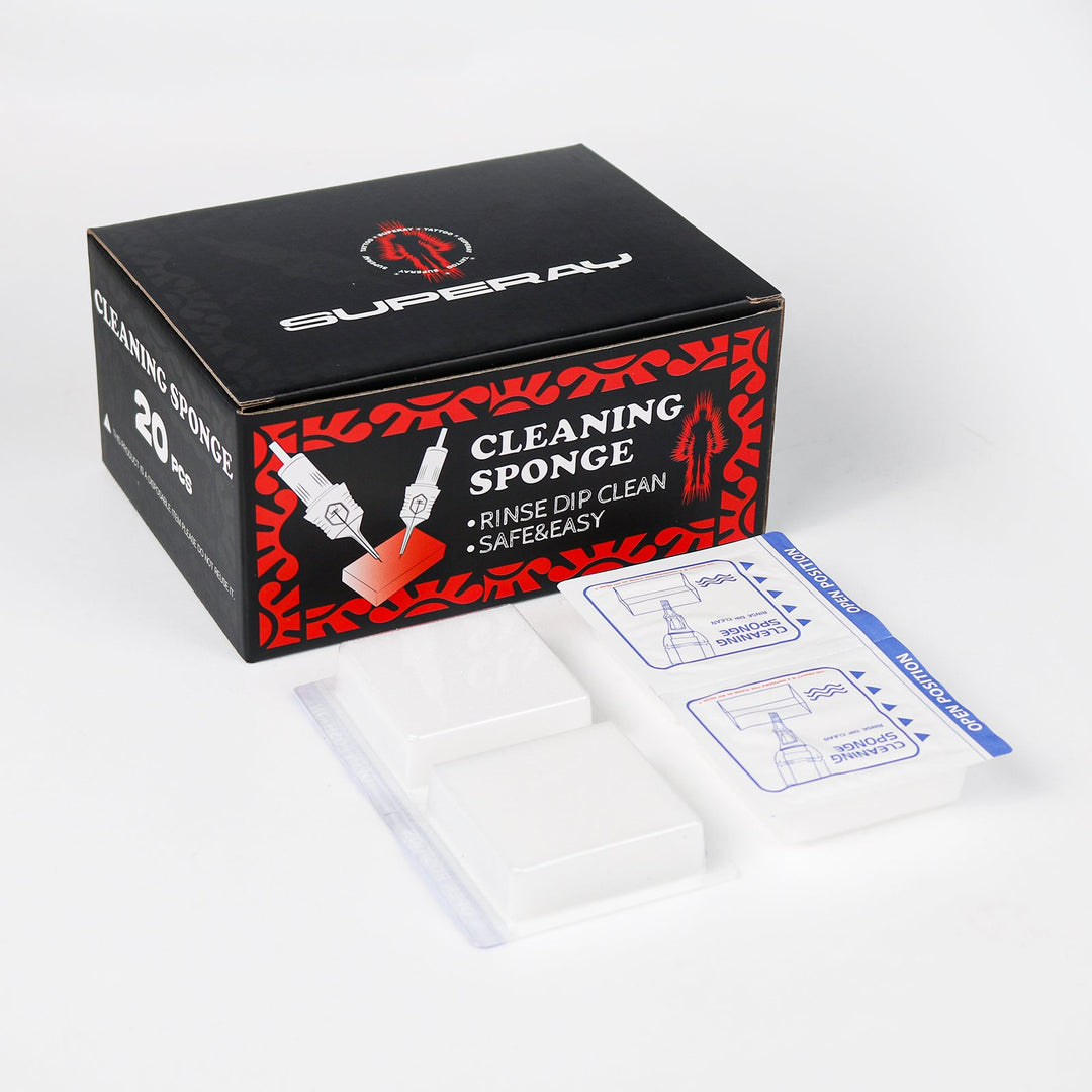 Superay Tattoo Cleaning Sponges - Disposable - Station Prep. & Barriers - Mithra Tattoo Supplies Canada