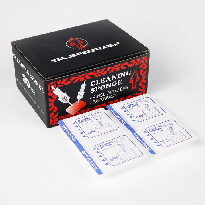 Superay Tattoo Cleaning Sponges - Disposable - Station Prep. & Barriers - Mithra Tattoo Supplies Canada