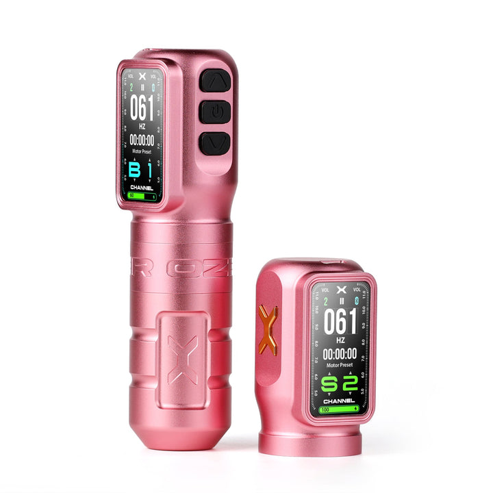 Ozer Channel X Tattoo Machine - Pink - Tattoo Machine - Mithra Tattoo Supplies Canada