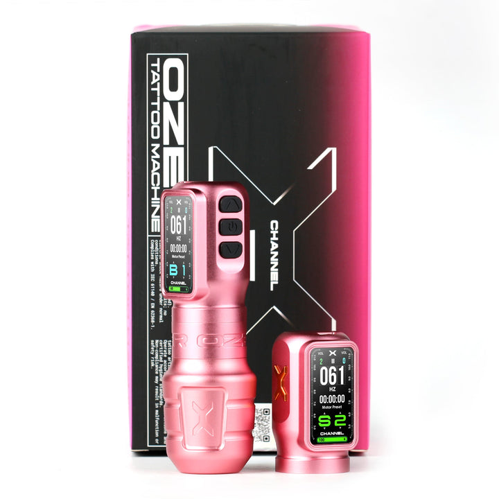 Ozer Channel X Tattoo Machine - Pink - Tattoo Machine - Mithra Tattoo Supplies Canada