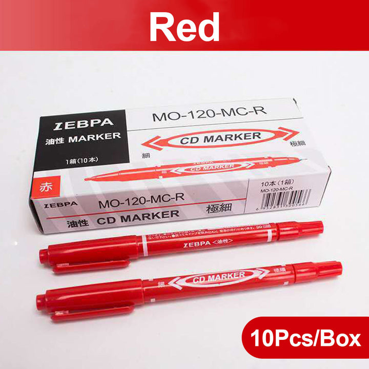 Skin Markers - Box of 10 (Red or Black) - Station Prep. & Barriers - Mithra Tattoo Supplies Canada