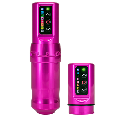 FK Irons Spektra Flux Wireless Tattoo Machine - Special Edition Bubblegum with 2 PowerBolt - Tattoo Machine - Mithra Tattoo Supplies Canada