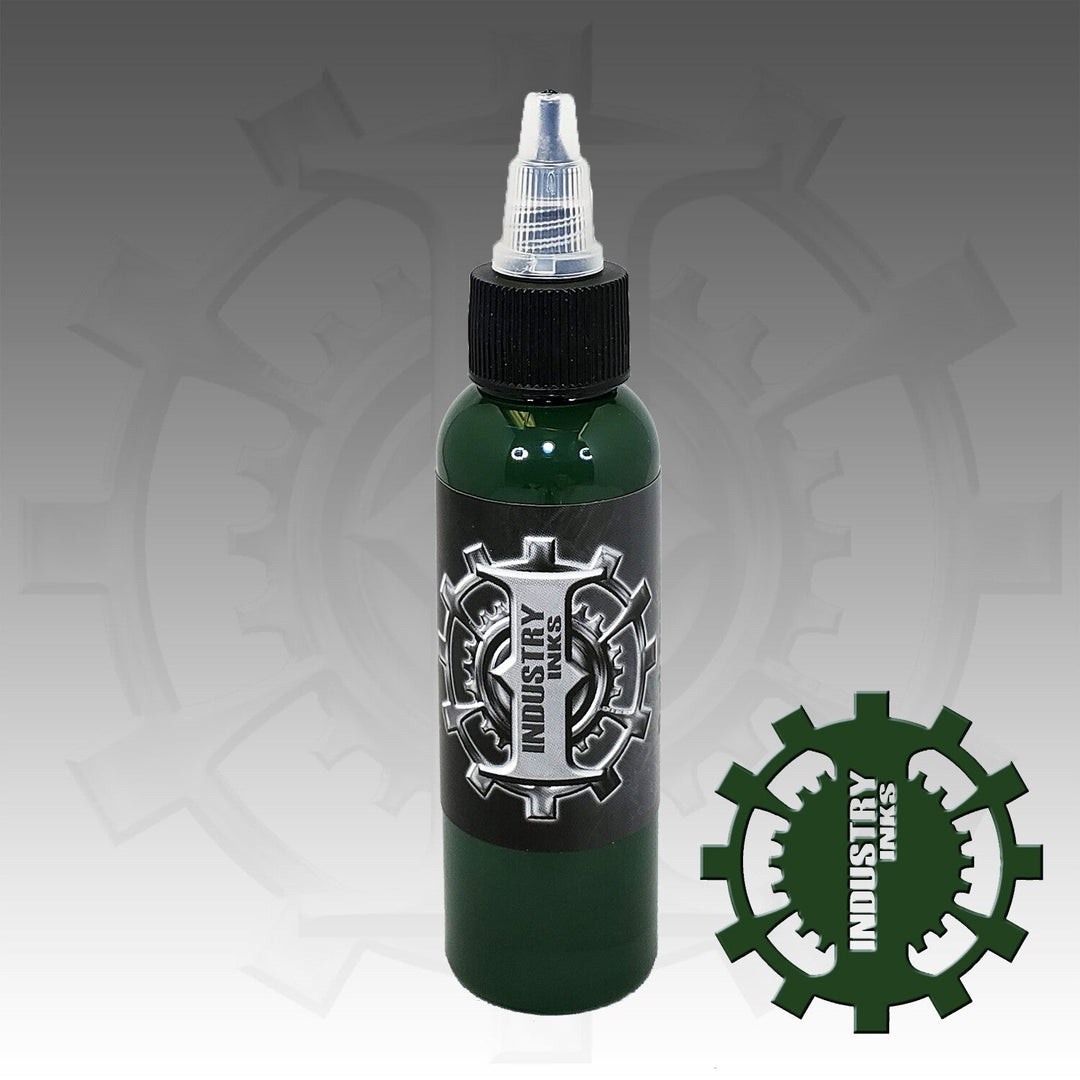Industry Ink Dark Green - Tattoo Ink - Mithra Tattoo Supplies Canada