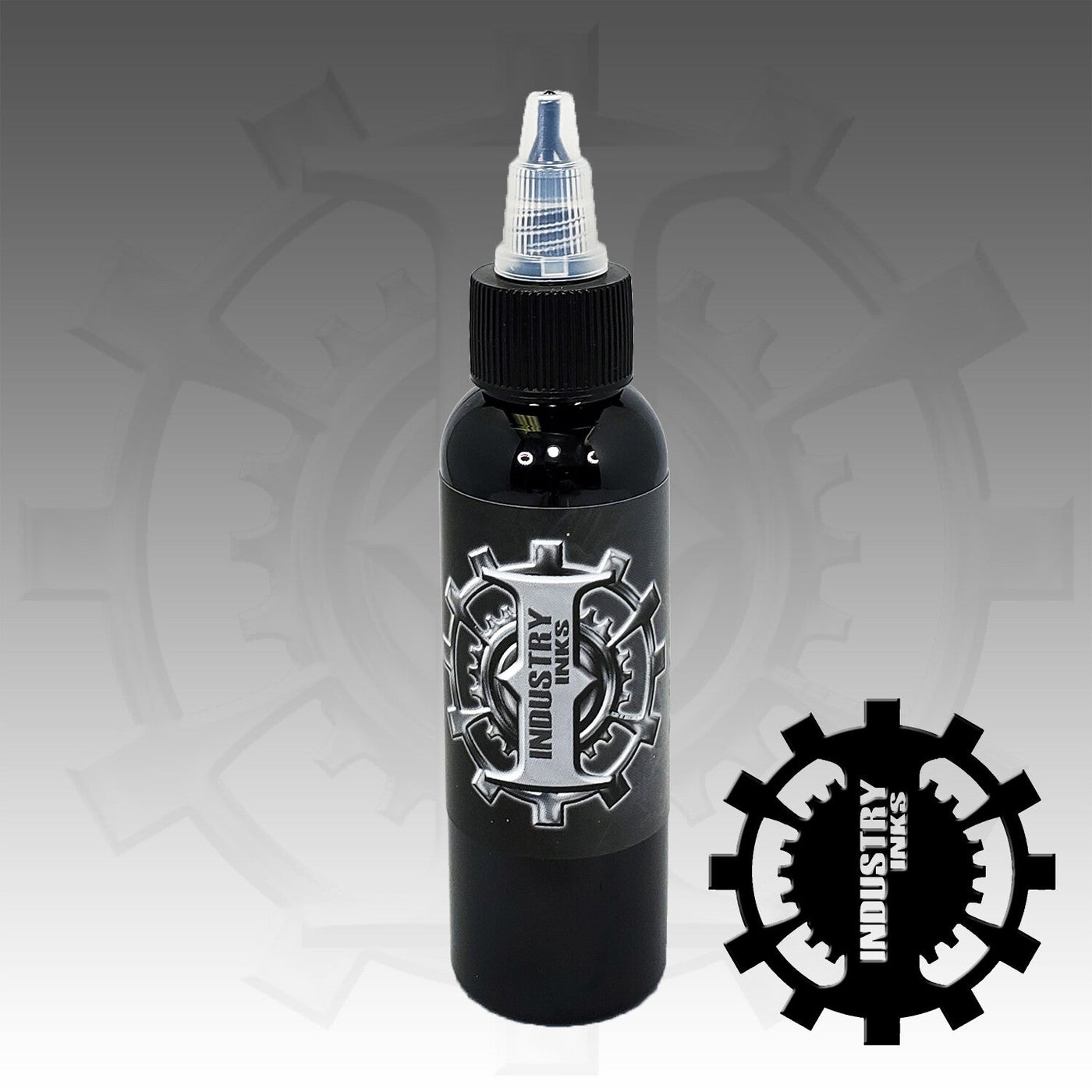 Industry Ink Solid Black - Tattoo Ink - Mithra Tattoo Supplies Canada