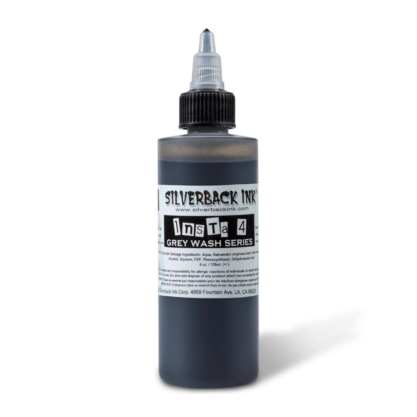 Silverback Ink Instablack 4 Grey Wash - Tattoo Ink - Mithra Tattoo Supplies Canada