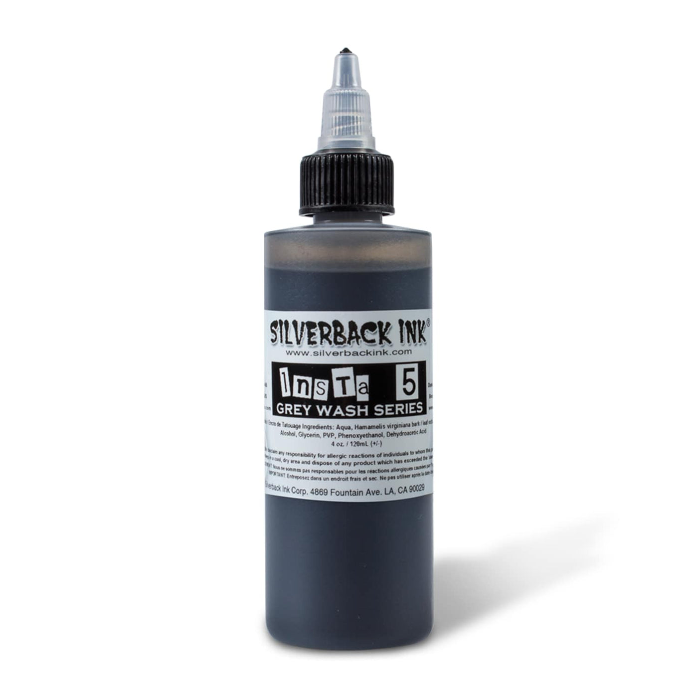 Silverback Ink Instablack 5 Grey Wash - Tattoo ink - Mithra Tattoo Supplies Canada