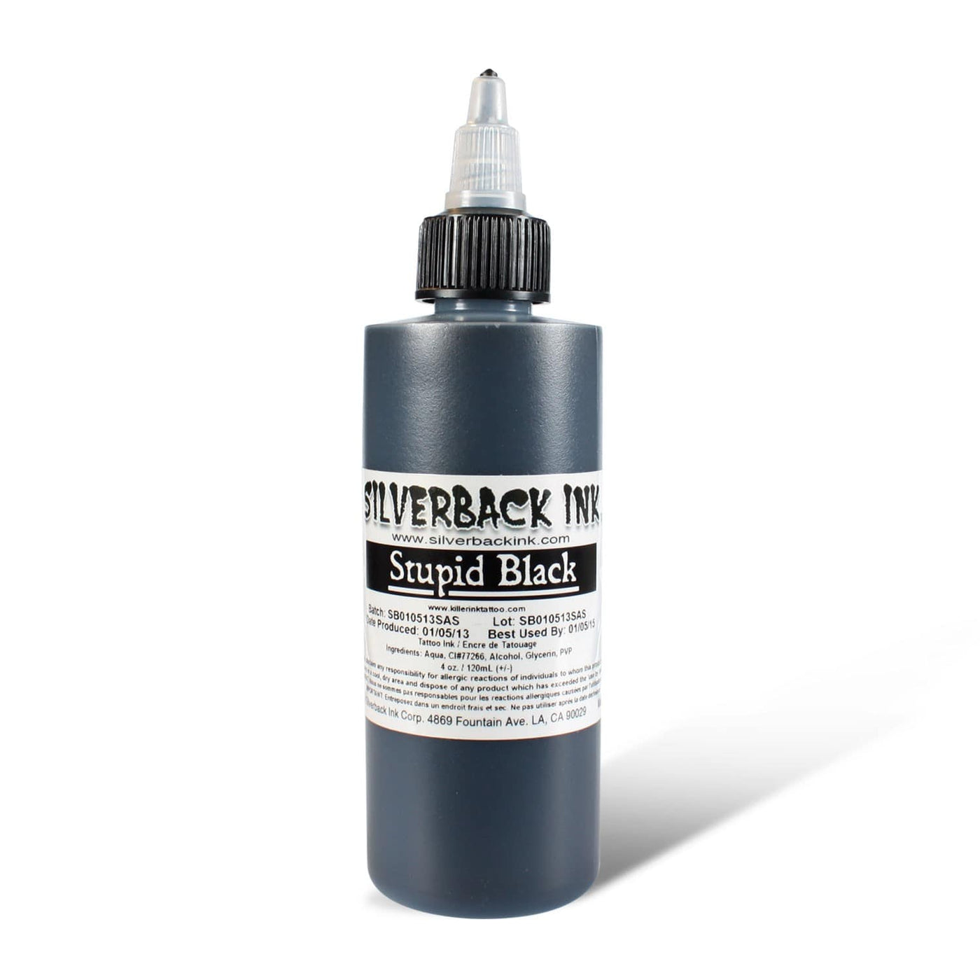 Silverback Ink Stupid Black - Tattoo Ink - Mithra Tattoo Supplies Canada