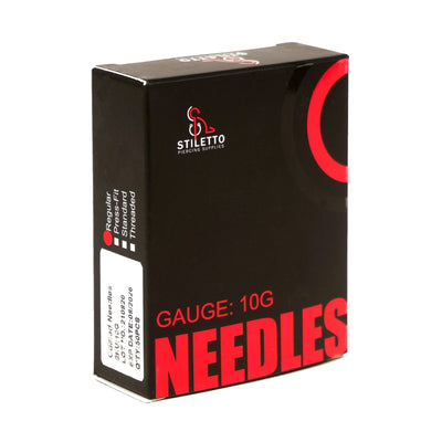 Stiletto Piercing Needles - 10G - Piercing Needles - Mithra Tattoo Supplies Canada