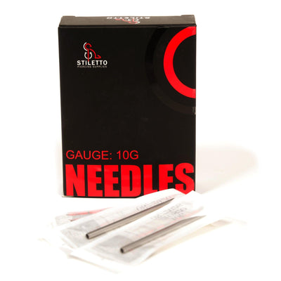 Stiletto Piercing Needles - 10G - Piercing Needles - Mithra Tattoo Supplies Canada