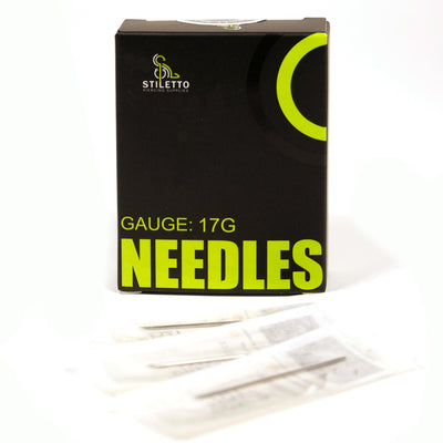 Stiletto Piercing Needles - 17G - Piercing Needles - Mithra Tattoo Supplies Canada