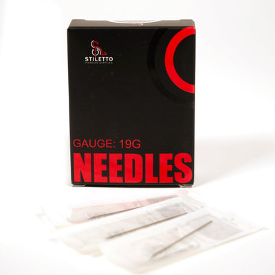 Stiletto Piercing Needles - 19G - Piercing Needles - Mithra Tattoo Supplies Canada